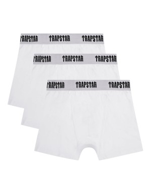 Trapstar 3 Pack Boxer Herren Weiß Schweiz | MDXBPC513