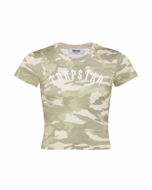 Trapstar Desert Camo Irongate Baby T-Shirt Damen Camouflage Schweiz | YOBNCL529