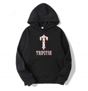 Trapstar Flowers Pattern Hoodie Herren Schwarz Schweiz | HZOMSV708