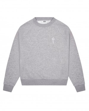 Trapstar Foundation Crew Pullover Herren Grau Schweiz | UZQDME236