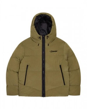 Trapstar Hyperdrive Puffer Pufferjacket Herren Khaki Schweiz | VUDQMX168