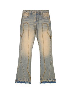 Trapstar Irongate Panel Denim Jeans Herren Blau Schweiz | PNQZTJ691