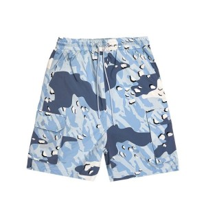 Trapstar London Decoded Kurze Hose Herren Blau Camouflage Schweiz | NFBAIV978