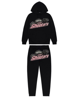 Trapstar PRE ORDER Shooters Trainingsanzug Herren Schwarz Rosa Schweiz | XHOMWY072