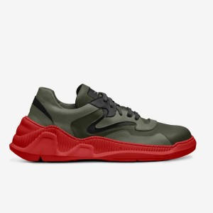 Trapstar Schuhe Herren Olivgrün Rot Schweiz | LMFWQB961