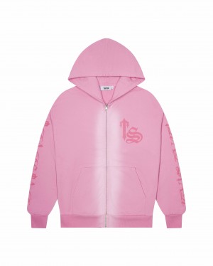 Trapstar Script Spray Hoodie Herren Rosa Schweiz | FZACPB845