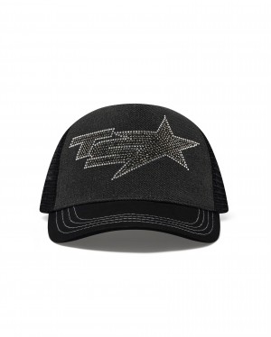 Trapstar TS Star Diamante Trucker Kappen Damen Schwarz Schweiz | NLJGDO379