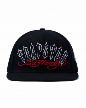 Trapstar x Ed Hardy Snapback Kappen Herren Schwarz Schweiz | RCIYFN368