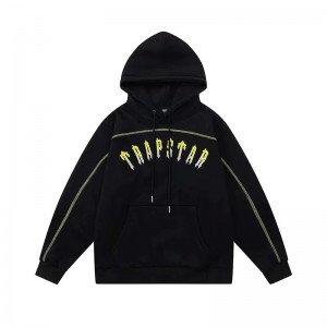 Trapstar Yellow Logo Hoodie Herren Schwarz Schweiz | IXNSQV204