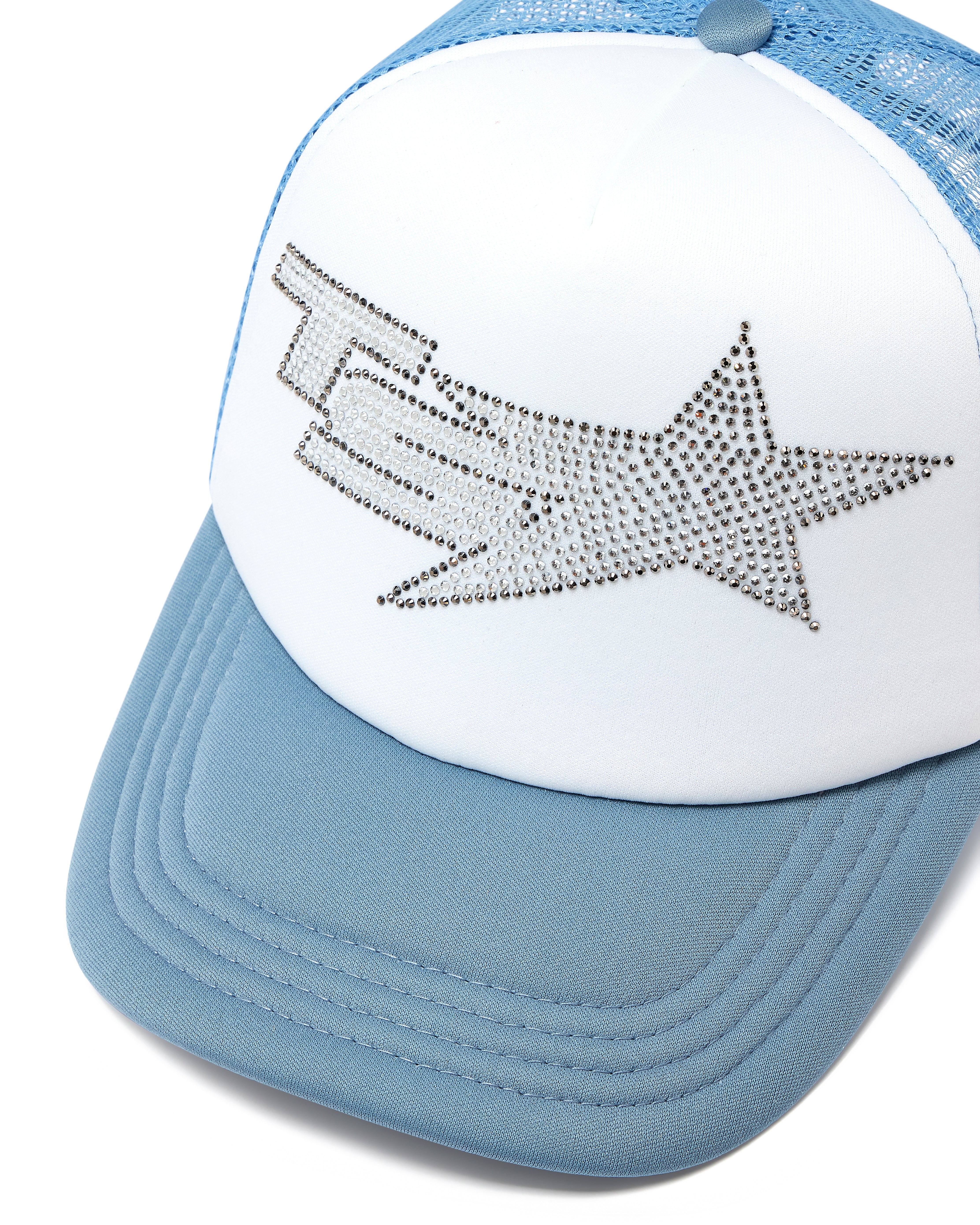 Trapstar Denim Diamante TS Star Trucker Kappen Damen Blau Schweiz | CDMGOS461