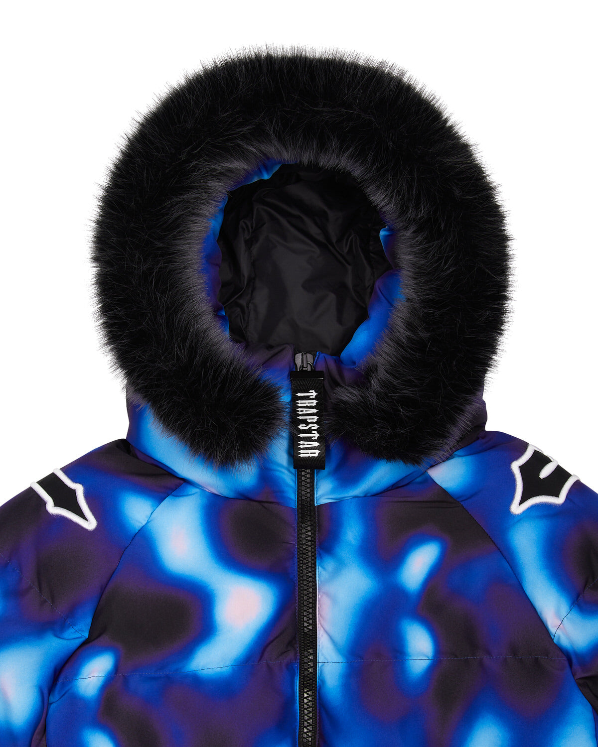 Trapstar Hooded Irongate Sleeve Puffer Pufferjacket Herren Schwarz Blau Schweiz | UPQFHW015