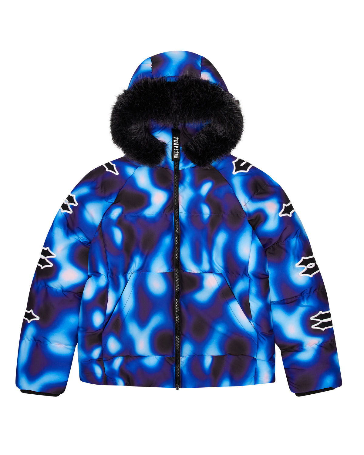 Trapstar Hooded Irongate Sleeve Puffer Pufferjacket Herren Schwarz Blau Schweiz | UPQFHW015