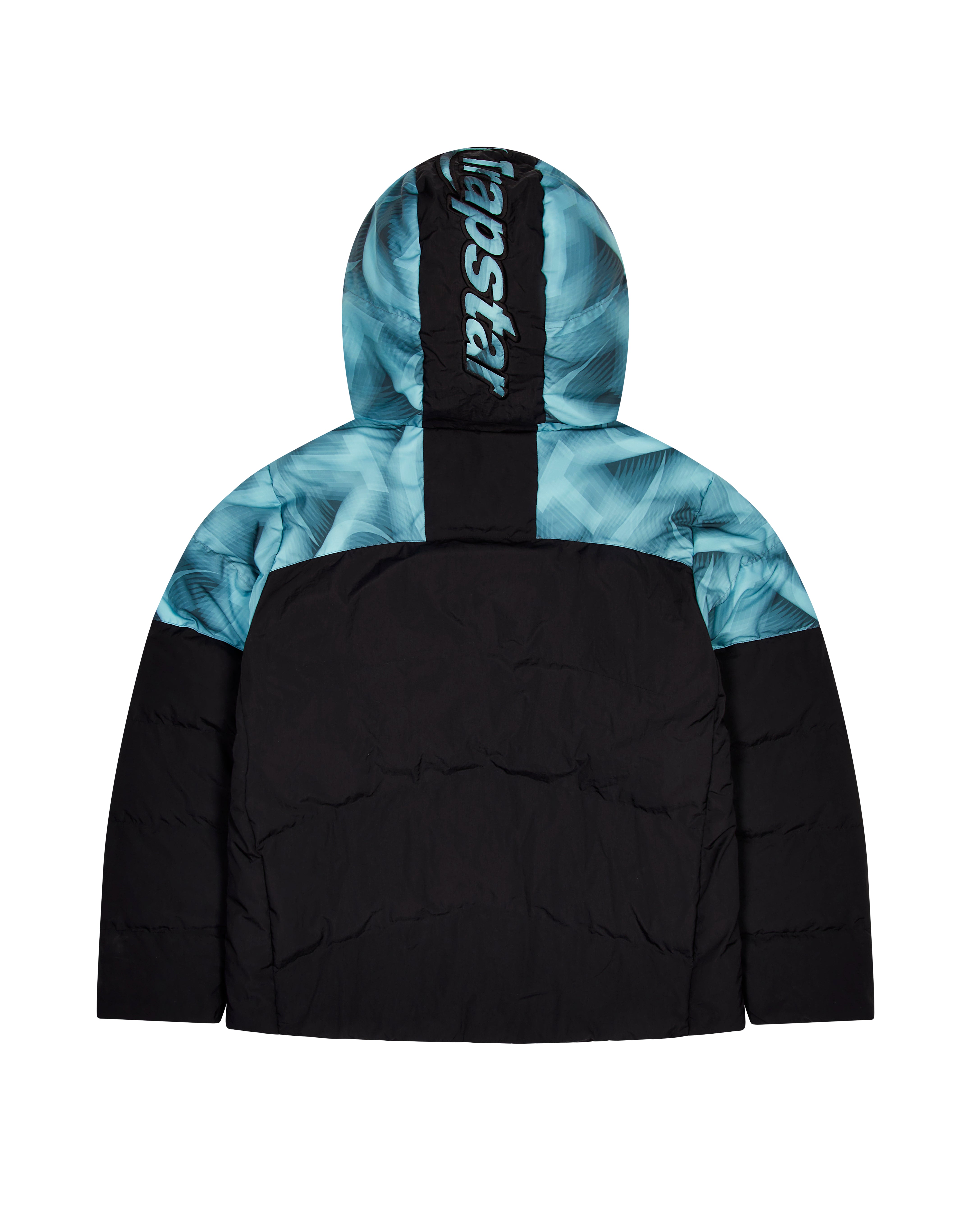 Trapstar Hyperdrive Hooded Puffer Pufferjacket Herren Schwarz Blau Schweiz | IGQNFS869