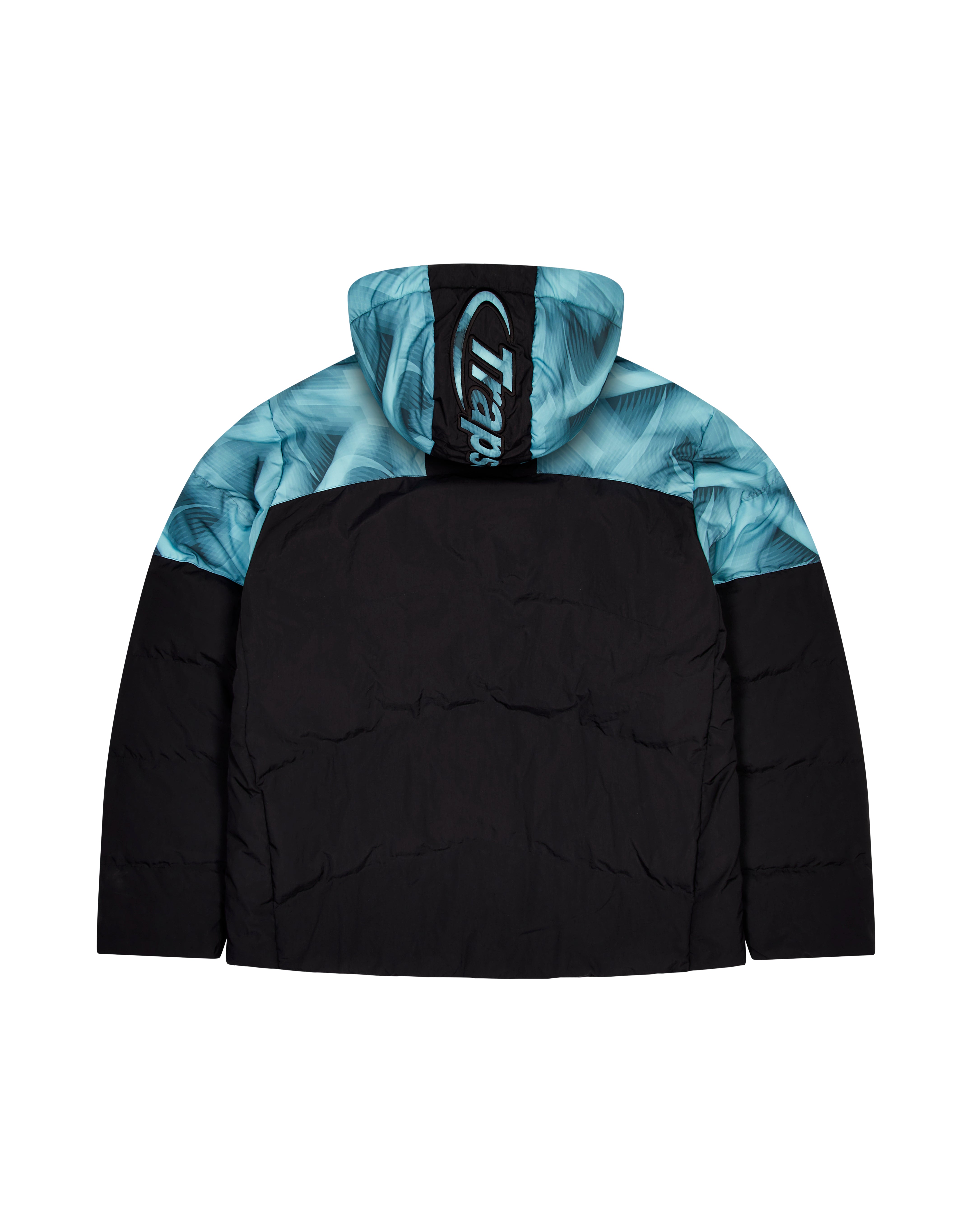 Trapstar Hyperdrive Hooded Puffer Pufferjacket Herren Schwarz Blau Schweiz | IGQNFS869