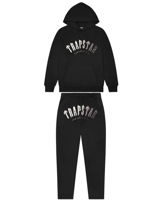 Trapstar Irongate Arch Its A Secret Hooded Gel Trainingsanzug Herren Schwarz Weiß Schweiz | ZQBYOI724