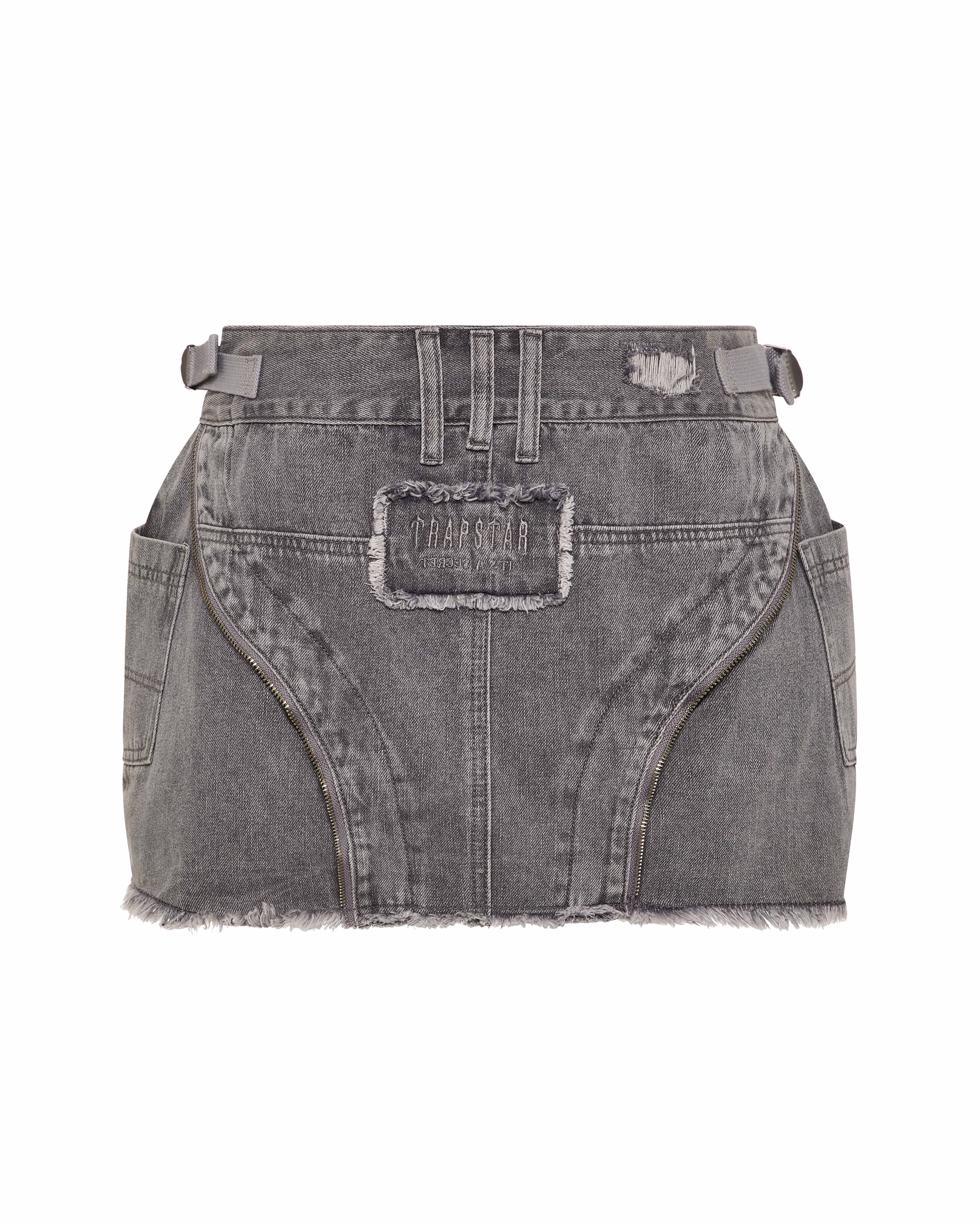 Trapstar Irongate T Denim Zip Detail Mini Röcke Damen Grau Schweiz | QYUKWO520