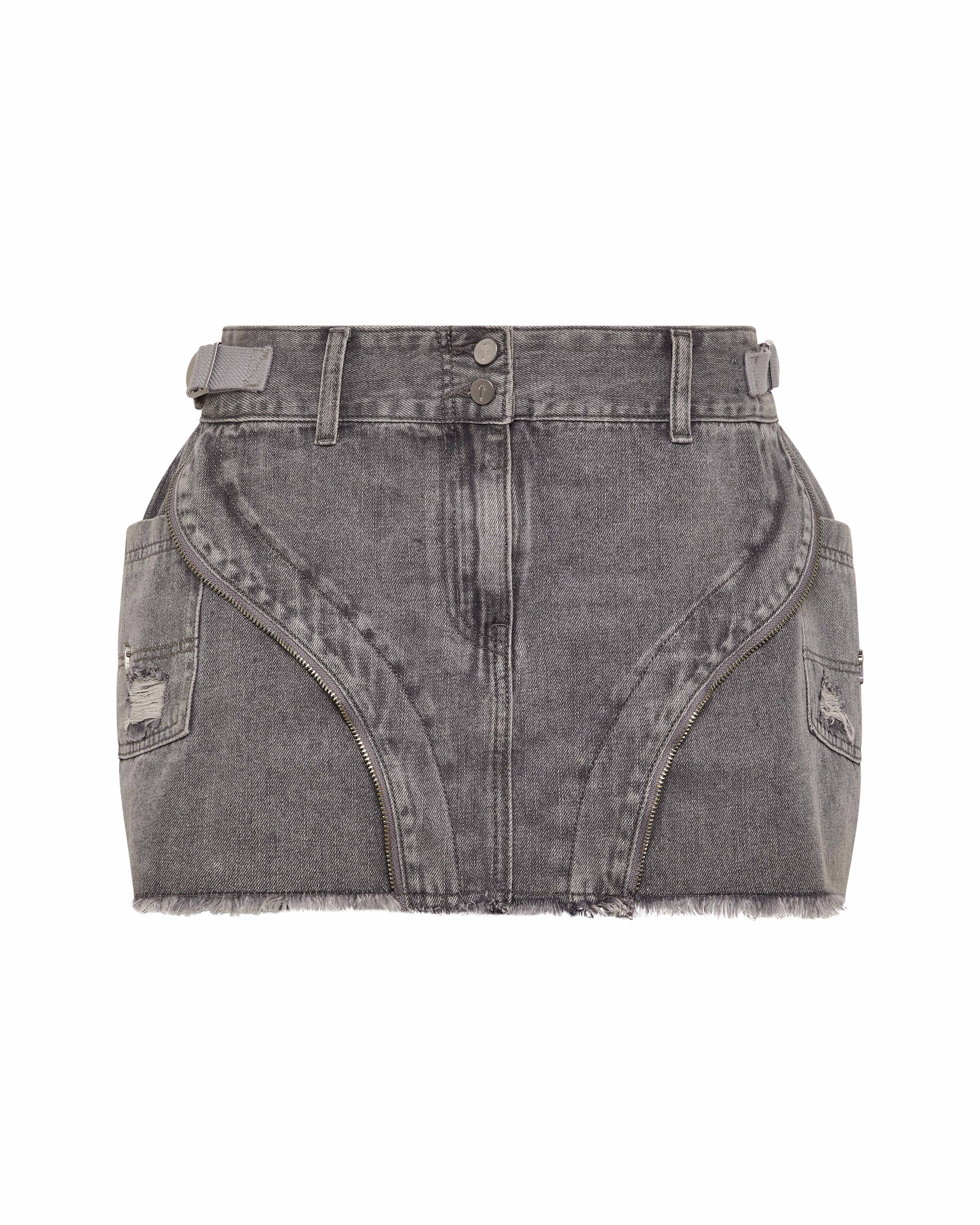 Trapstar Irongate T Denim Zip Detail Mini Röcke Damen Grau Schweiz | QYUKWO520