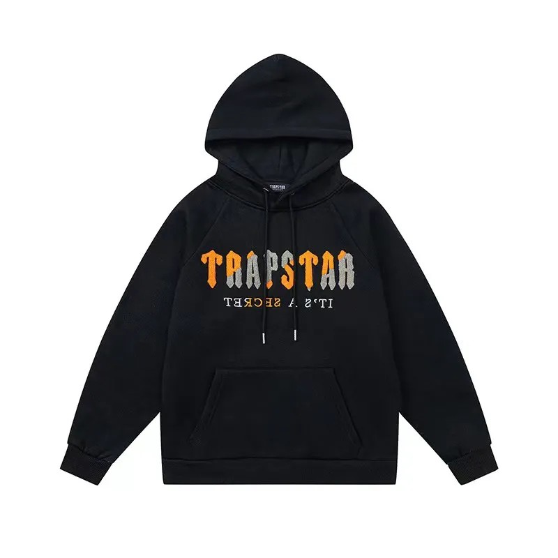 Trapstar It’s A Secret Yellow Logo Hoodie Herren Schwarz Schweiz | GXCVQY658