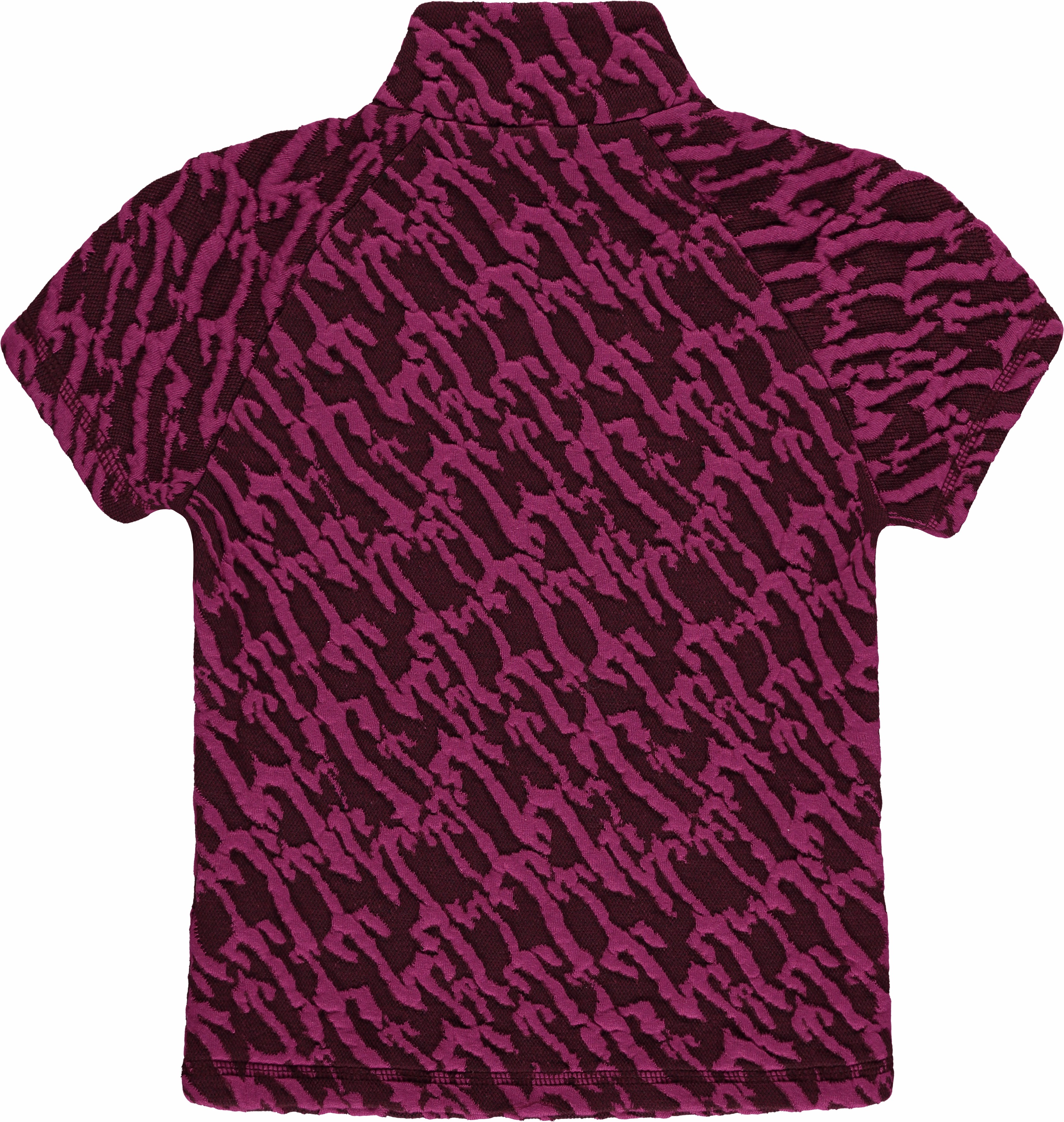 Trapstar Jacquard Fitted Zip Crop Top T-Shirt Damen Bordeaux Rosa Schweiz | LTRIBG713