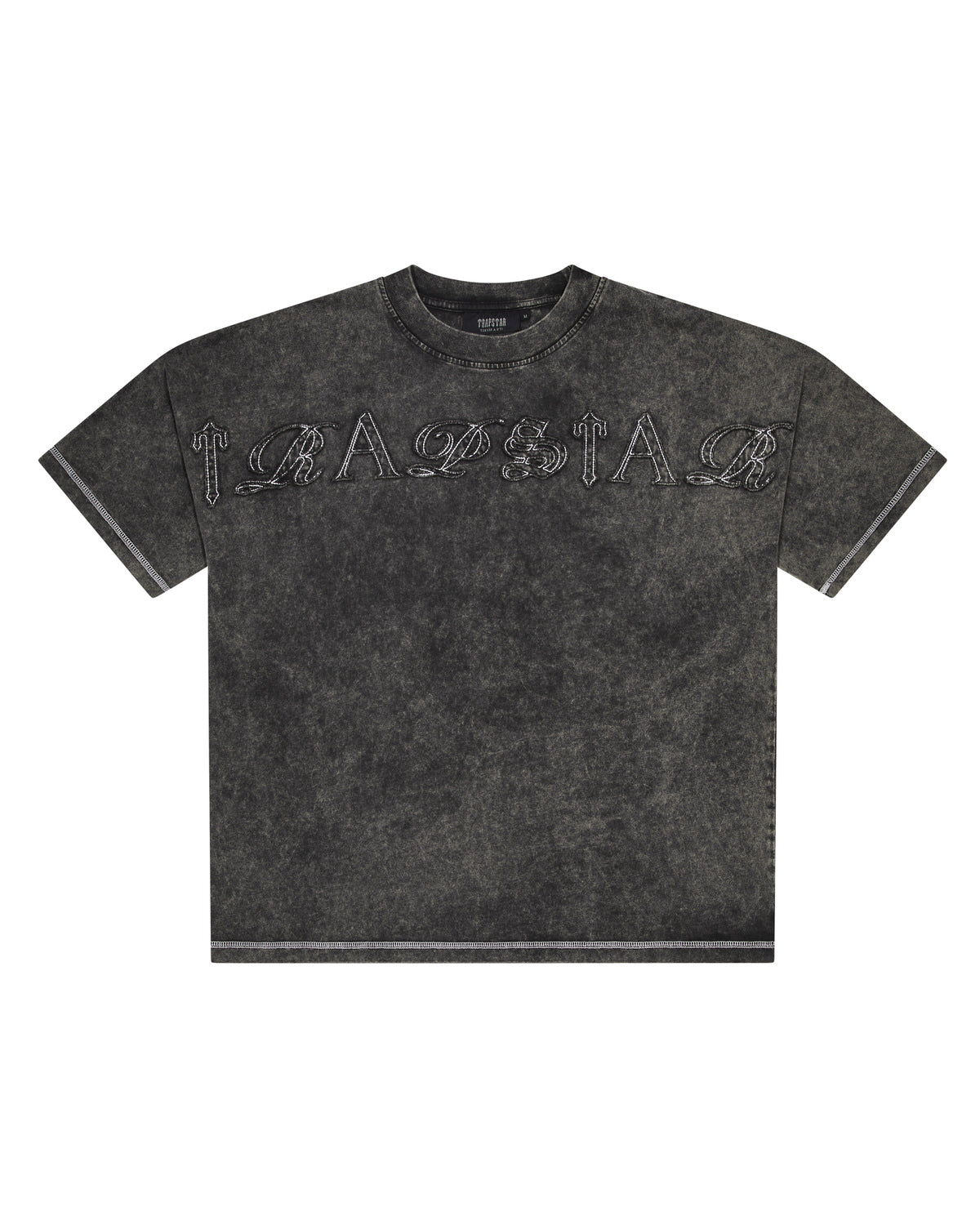 Trapstar Patchwork Script T-Shirt Herren Grau Schweiz | IQWABL158