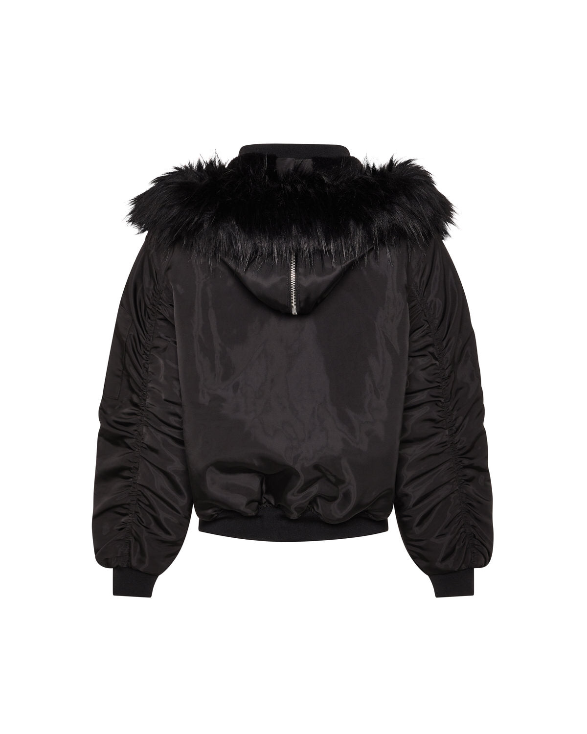 Trapstar Script Fur Hood Bomber Jacken Damen Schwarz Schweiz | YEVZLR841