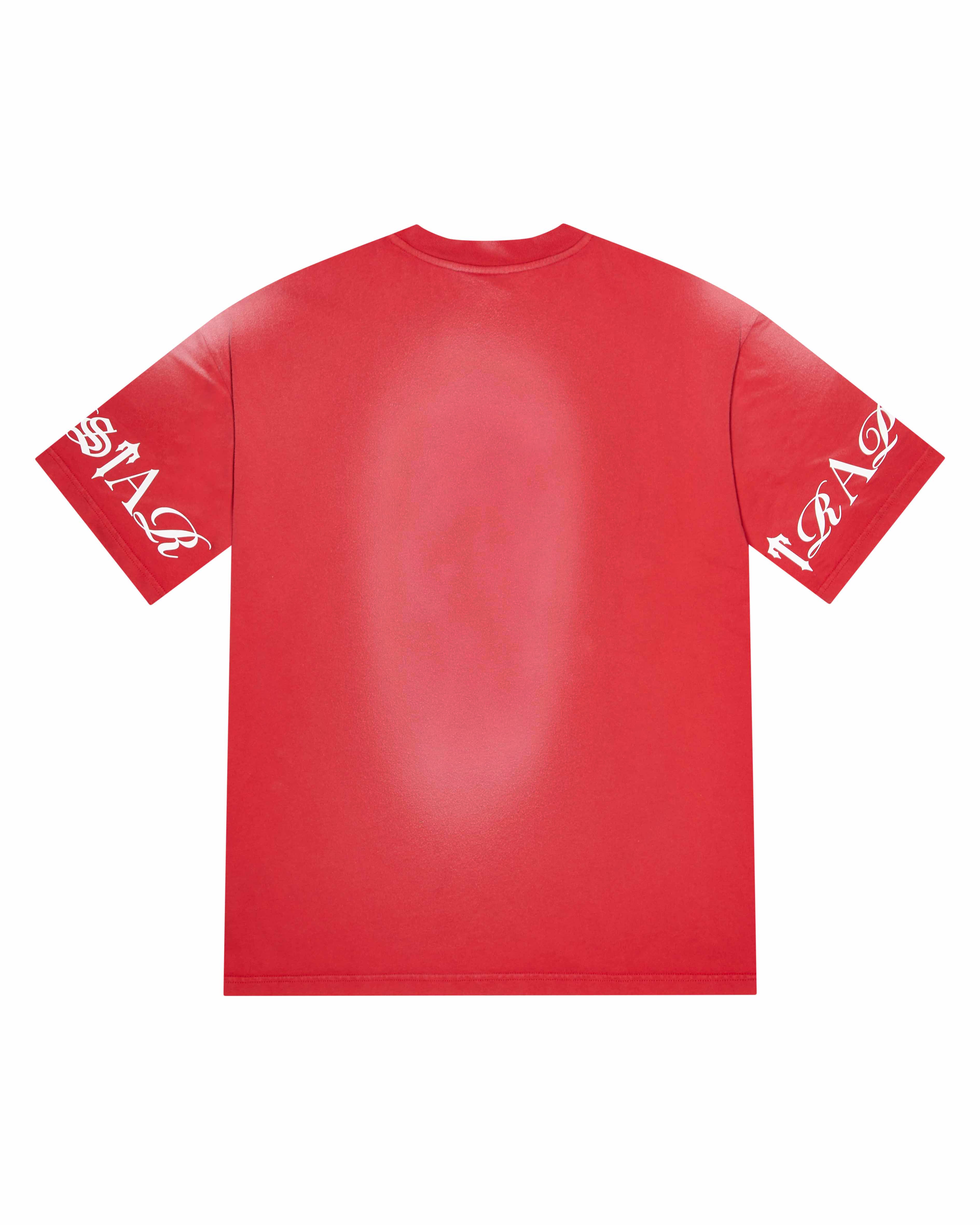 Trapstar Script T-Shirt Herren Rot Schweiz | DHZLJX561