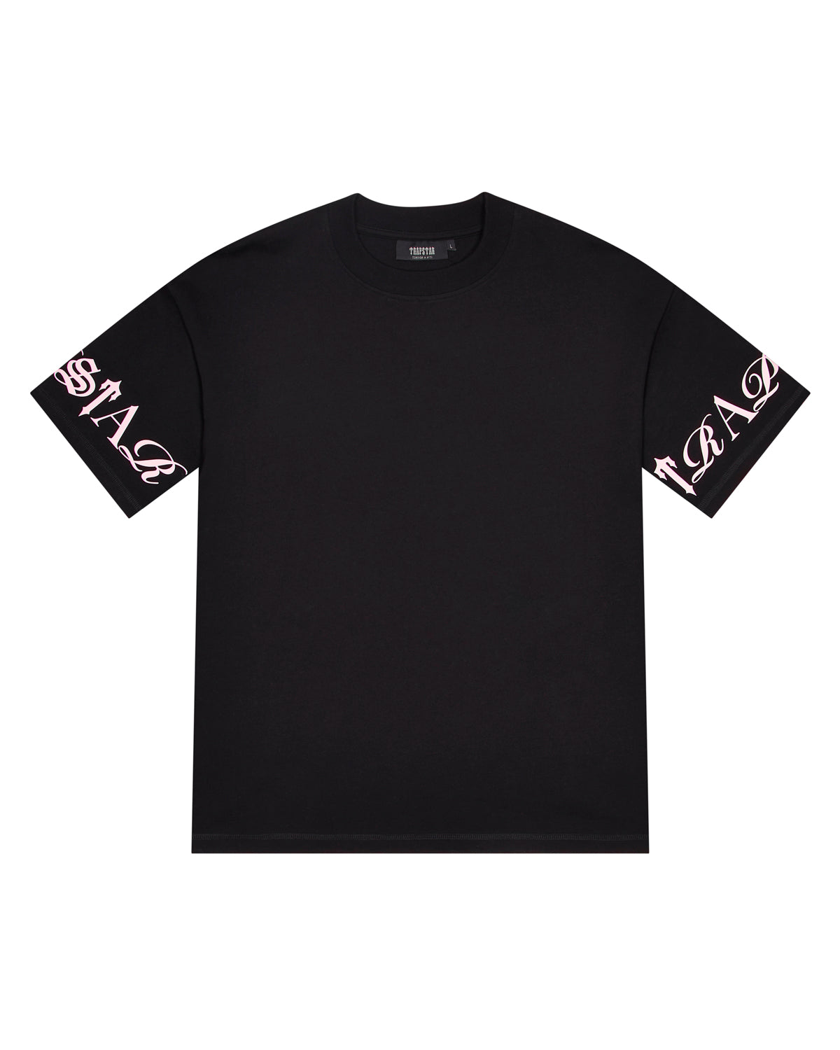 Trapstar Script T-Shirt Herren Schwarz Rosa Schweiz | SMYCNF374