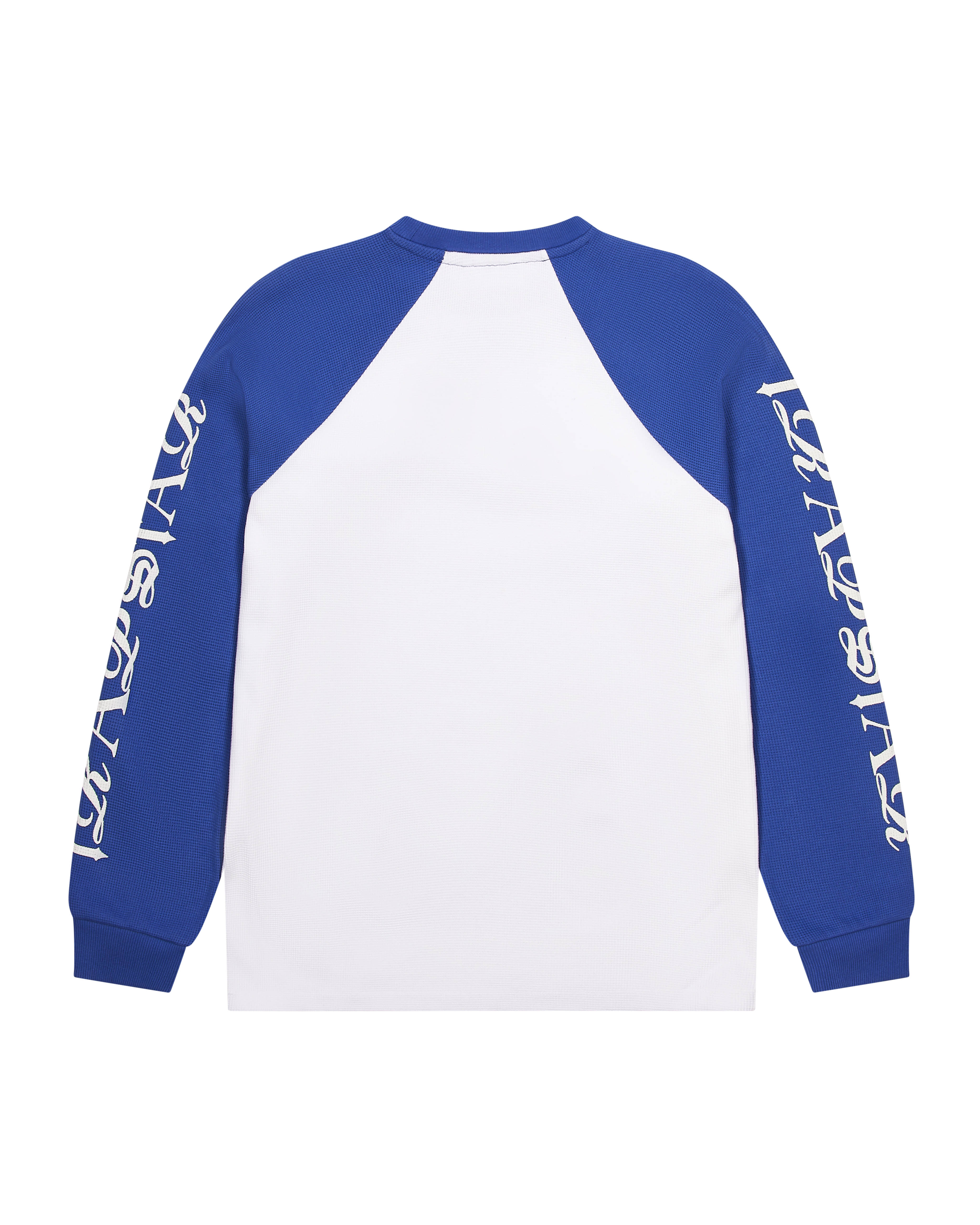 Trapstar Script Waffle LS Pullover Herren Weiß Blau Schweiz | UVEGHR361