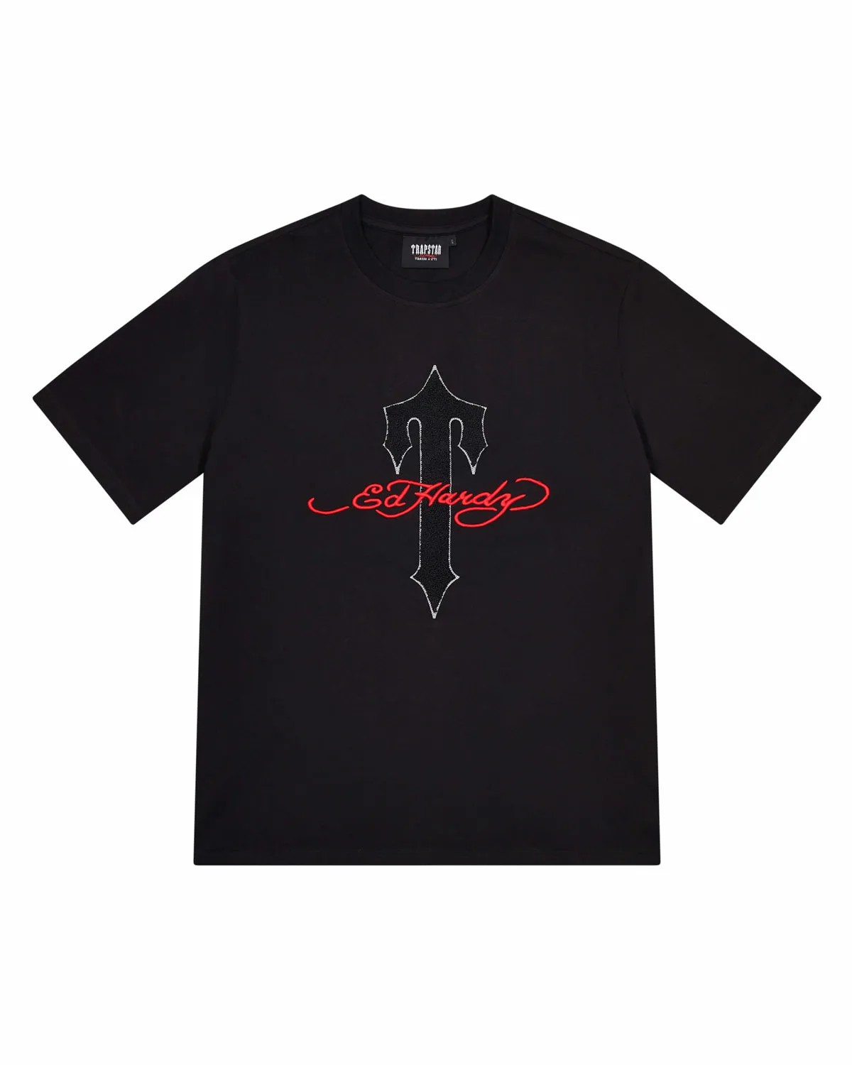 Trapstar X Ed Hardy Ironagte T-Shirt Herren Schwarz Schweiz | QZKODL839