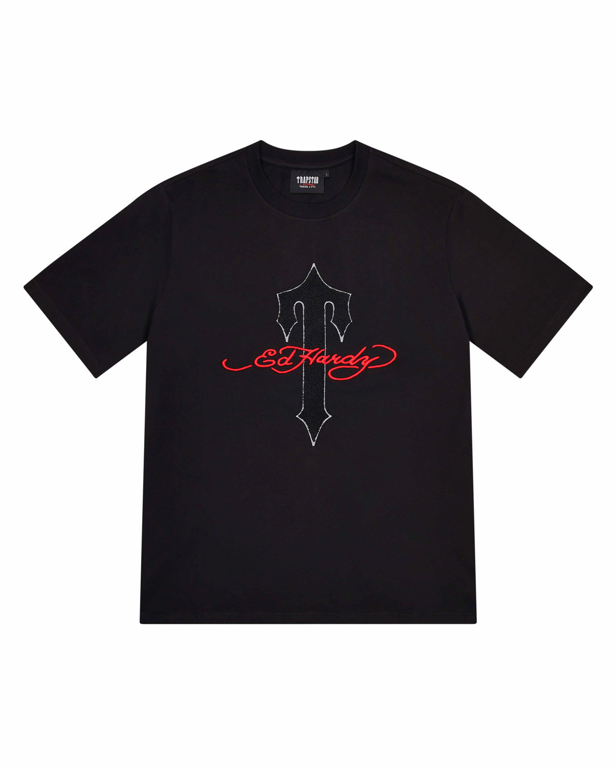 Trapstar X Ed Hardy Ironagte T-Shirt Herren Schwarz Schweiz | UXBSLN609