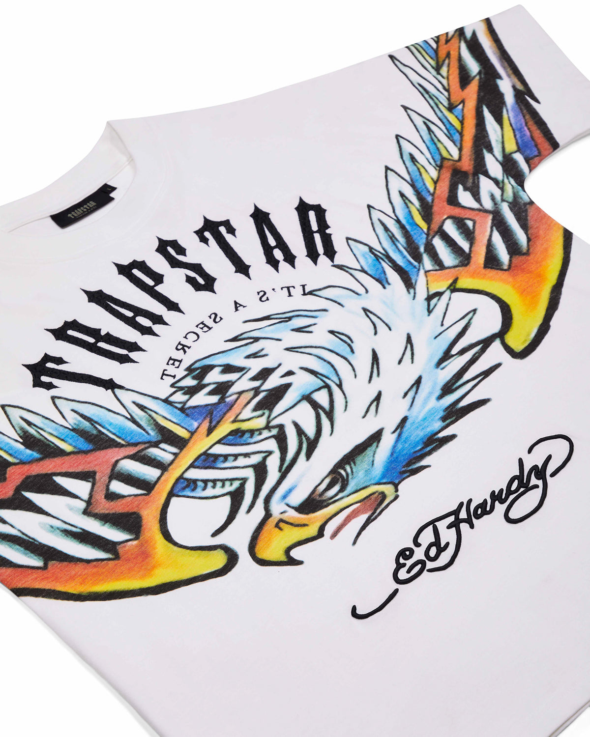 Trapstar x Ed Hardy Arched Eagle T-Shirt Herren Weiß Schweiz | MTAPUW560