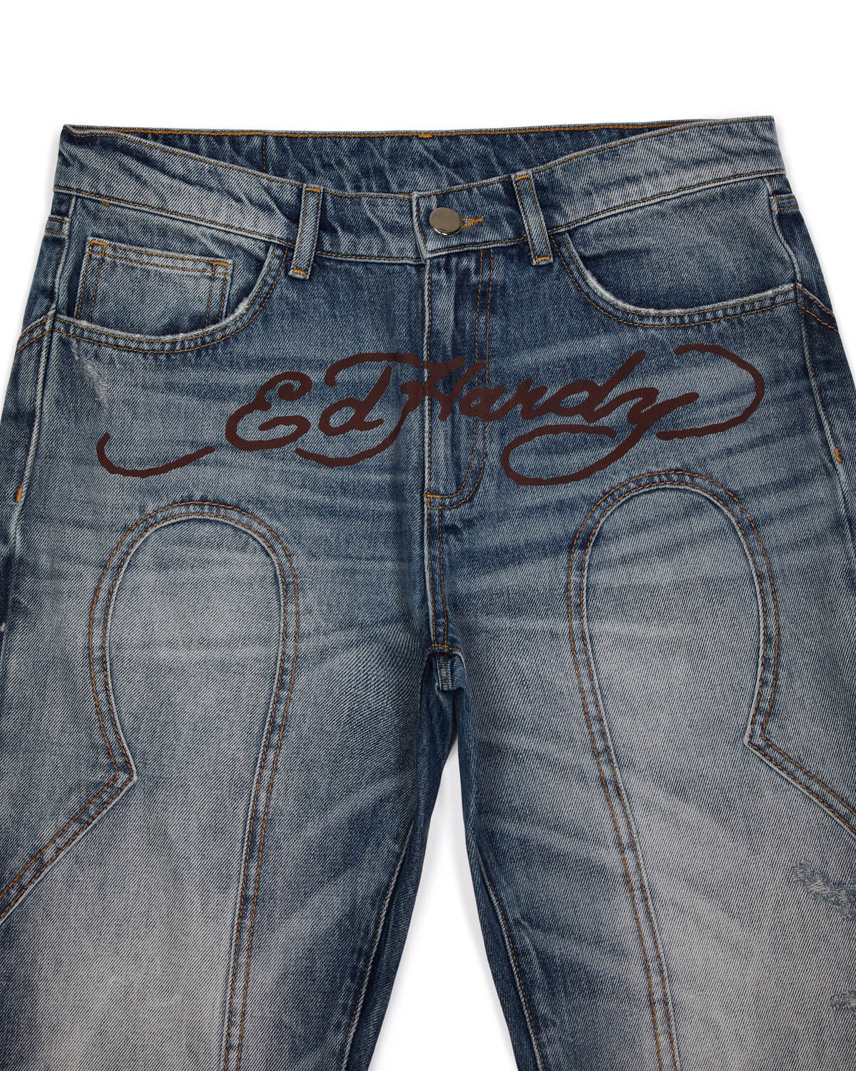 Trapstar x Ed Hardy Denim Jeans Herren Blau Schweiz | TRXEIH142